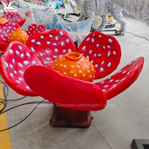 Decoración de jardín botánico salvaje, planta mecánica realista, flor de Rafflesia animatrónica a la venta, parque temático de modo animatrónico - Product Image 4