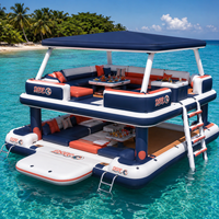 Plateforme flottante gonflable résistante aux vagues pour les zones côtières, pour le repos et les divertissements aquatiques en plein air