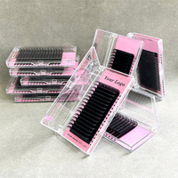 Extensions de Cils Individuels en Soie Cachemire de Haute Qualité, Plateau pour Fournitures de Cils avec Marque Privée 7-25mm, Fait Main