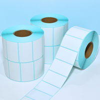 Étiquettes d'expédition thermiques directes étanches Dingfeng 40x30mm (4x6") avec logo personnalisé, code-barres durable, emballage de vente au détail, adhésif thermofusible