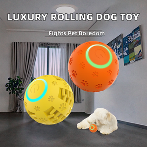 Bebe Happy Modern Lovely Classic Luxury Sport Electric Automatic Rolling Dog Toy Rubber <b>Bouncing</b> <b>Ball</b> Food Leak Interactive - Product Image 2