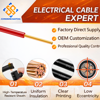 Câble électrique en cuivre à âme unique en PVC, 22 AWG 450/750V, pour installation et connexion en bâtiment