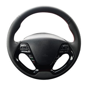 Protector de <span class=keywords><strong>volante</strong></span> de coche de cuero y gamuza de microfibra para <span class=keywords><strong>Kia</strong></span> K3 2013 K2 <span class=keywords><strong>Rio</strong></span> 2015 2016 Ceed Cee 'd 2012-2017 Cerato 2013-2017 - Product Image 1