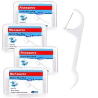 Cure-dents à fil dentaire Twinclean, soins bucco-dentaires, fil dentaire orthodontique, double fil, nettoyage en profondeur, 50 unités, saveur menthe, cure-dents à fil dentaire pour appareils dentaires