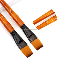 Meilleur ensemble de pinceaux pour aquarelle, pinceaux à poils en nylon pour détails fins avec manche en bois dans une boîte à pinceaux pratique