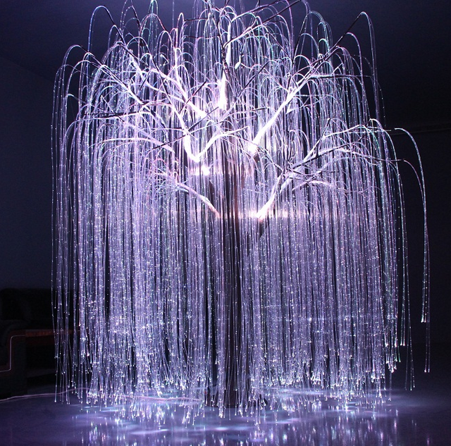Hot Selling Outdoor Led Snowing Christmas Tree Fiber Optic Light