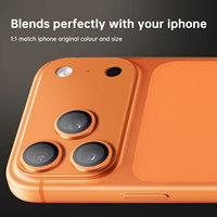 Protection intégrale d'objectif de caméra en métal JMSWireless – Nouvelle arrivée 2025 – Protection de caméra pour iPhone 17 Pro/17 Pro Max - Orange