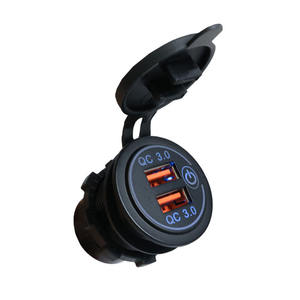 <span class=keywords><strong>Cargador</strong></span> rápido de 12-24V, <span class=keywords><strong>cargador</strong></span> de 2 puertos QC 3,0, interruptor de encendido/apagado para <span class=keywords><strong>iPhone</strong></span> 12 <span class=keywords><strong>11</strong></span>, adaptador Samsung Xiaomi - Product Image 1