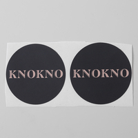 Stiker Vinyl Perekat Film Glossy Matte Kustom dengan Label Foil Emas Merah Muda untuk Botol Kosmetik dan Jus