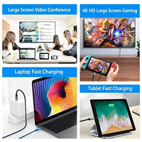 Câble USB-C vers USB-C tressé avec puce E-Marker, Type-C 3.2 Gen2 20 Gbps PD 100 W, charge super rapide, transfert vidéo et données 4K
