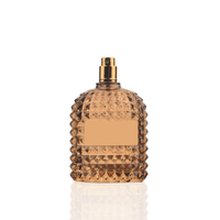 Flacon de parfum en verre de luxe personnalisable 100 ml, avec capuchon en aluminium noir et rose, pulvérisateur à pompe, DONGFANG GLASS TXZ-194, Décoration Firing