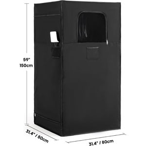 Tente de sauna à vapeur sèche portable pour une personne Ewinsun à usage domestique Boîte de sauna moderne à infrarouge lointain pour désintoxication et perte de poids - Product Image 2