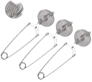 Welland lưới cà phê thảo mộc gia vị lọc trà difuser vàng hồng vàng màu mạ thép không gỉ trà lọc Infuser bóng với xử lý - Product Image 1