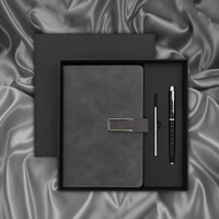 Ensemble cadeau de carnet d'affaires personnalisé, planificateur A5, carnet en cuir PU en gros, agenda de luxe personnalisé avec stylo, agenda relié cousu