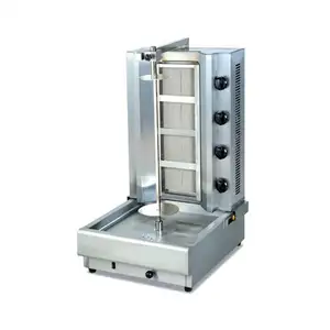 Professionale commerciale a Gas 3 bruciatori Shawarma griglia di pollo Kebab Maker automatico Doner Kebab Shawarma macchina per uso alimentare