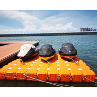 Dock en plastique à roulettes pour grand bateau, quai de marina avec rouleaux en forme de U