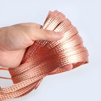 Câble plat tressé en cuivre nu de pureté 99,9 %, prix usine, connecteur flexible pour mise à la terre électrique