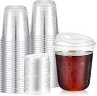 XUELI Verres à vin en plastique jetables écologiques Logo personnalisable Couvercle inférieur en forme de U Conception simple pour boissons froides Café
