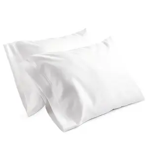 White Cotton Bamboo Pillowcase For Home Use Hotel Style Pillow Cover For Bedding