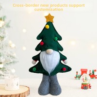 Paigo 2026 Neuer Weihnachtswichtel Gesichtsloser Stehender Weihnachtsmann Baumschmuck aus Polyester-Plüsch