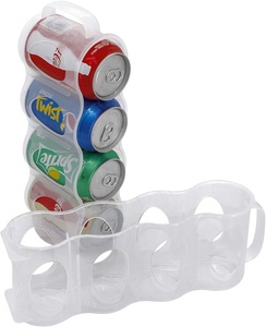 Beverage Holder for Fridge Freezer Soda Can Organizer for Refrigerator Shelf Beer Can Holder
