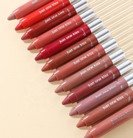 Nouveau multi-fonction 12 couleurs mat imperméable rouge à lèvres crayon longue durée rouge à lèvres stylo cosmétiques beauté maquillage