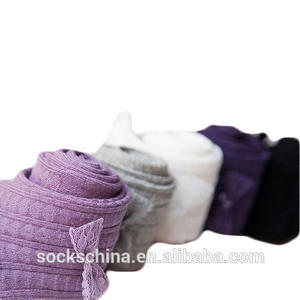 Collants pour enfants violets avec nœud, collants pour enfants, coton d'hiver, collants pour bébé - Product Image 2