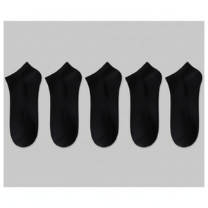 Calcetines náuticos deportivos para hombre, diseño de Jacquard en blanco y negro, característica antideslizante, desechables, ligeros, Spandex, poliéster, parte inferior de negocios diarios - Product Image 1