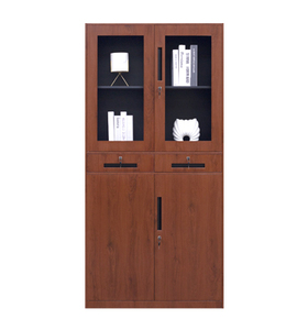 Armario de Oficina Metálico de Alta Calidad con 4 Puertas y Acabado en Madera - Product Image 5