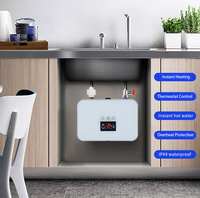 Pemanas Air Listrik Mini Instan 220V 3.5KW, Pemanas Air Tanpa Tangki Suhu Konstan untuk Rumah Tangga