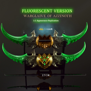 Réplica de Metal de 27 cm del Warglaive de Azzinoth de World of Warcraft, Edición Fluorescente, Decoración Coleccionable para Escritorio, Accesorio de Cosplay, Regalo para Gamers - Product Image 5