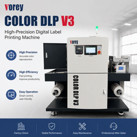Imprimante d'étiquettes numériques grand format Vorey COLOR DLP V3, alimentée par rouleau, pour l'impression d'autocollants couleur de grande taille pour emballages