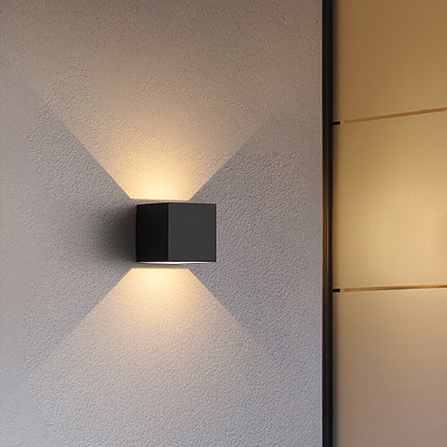 3W Adjustable Angle Ip54 Waterproof Outdoor Led square Wall Lamps Garden Lights Balcony Terrace Decoration Lighting Lamp