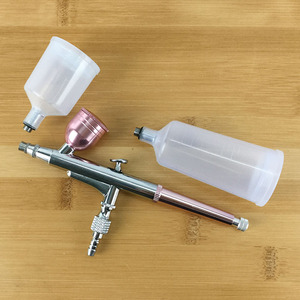 Pistolet à jet d'oxygène 0,4 mm en acier inoxydable rose pour hydratation du visage, usage domestique, 3 flacons inclus - Product Image 1