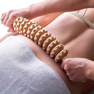 木製セラピーマッサージツールリンパ排水セルライトマッサージャーこすりローラーセットボディ整形筋肉リラクゼーション - Product Image 4