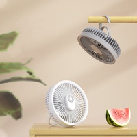 Mini-ventilateur de bureau silencieux LED portable rechargeable USB, petit ventilateur mural télécommandé, ventilateur de bureau rechargeable personnalisé