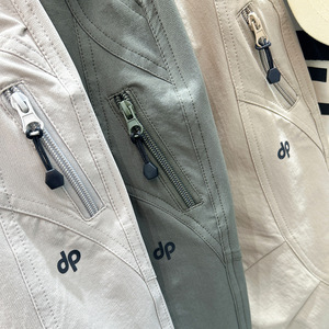 Abbigliamento per Bambini all'Ingrosso, Pantaloni con Zip Primaverili ed Estivi, Stile Coreano, Morbidi, Verde Militare, in Cotone, Pantaloni Larghi per Ragazzi - Product Image 6