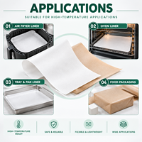 Rouleau de papier sulfurisé en silicone de qualité alimentaire, brun kraft, pour emballer viande, poisson et légumes