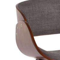 Chaise de salle à manger en bois MULIGNA de style mi-siècle, siège confortable en tissu en forme de U, chaises de salle à manger en bois massif pour hôtel à vendre