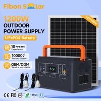 Centrale Électrique Solaire Portable 1200W pour l'Extérieur, Générateur Haute Capacité 220V avec Écran LCD Intelligent
