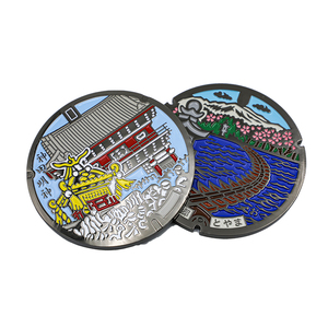 Customized Zinc Alloy Soft Enamel Scenic Landmark Souvenir Team Anniversary Gift Coasters for Tea <b>Cup</b> Drinks Gift - Product Image 2