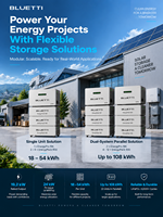 Système de stockage d'énergie modulaire BLUETTI EnergyPro 19K 108 kWh pour les projets EPC et les solutions solaires commerciales