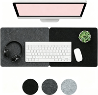 Tapis de bureau en feutre réutilisable de haute qualité, tapis de souris antidérapant, tapis d'ordinateur pour la protection du clavier