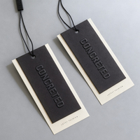 Étiquette Suspendue Personnalisée en Papier Kraft pour Vêtements, Étiquette Noire Imprimée, Étiquette Balancelle de Prix, Étiquettes Personnalisées pour Bijoux et Marques de Vêtements