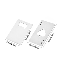 Ouvre-bouteille en métal vierge pour sublimation, format carte de crédit, personnalisable, cadeau sur mesure, ouvre-bouteilles et ouvre-boîtes
