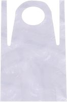 Tablier jetable pour adultes et personnes âgées Bavoir PE sans manches transparent et allongé en plastique imperméable et résistant à l'huile