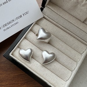 100% 925 Sterling Zilver Grote Mat Hartvormige Chunky Ringen voor Vrouwen Mode Sieraden Ringen - Product Image 6