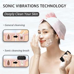 Nouvel appareil de soin de la peau, brosse de lavage du visage, masseur facial, brosse nettoyante électrique, silicone souple, étanche, charge USB - Product Image 3