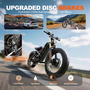 Electric Mountain Bikes For Adults 27.5/26 Custom Watt 60V Lithium Battery Full Suspension Fat Tire Off Road - Product Image 2