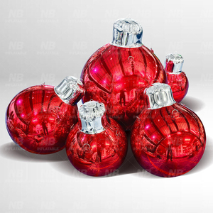 Custom Big Shiny Inflatable Balls Ornaments Christmas Reflective Chrome Sphere Mirror Ball for Holiday Decor <b>Customized</b> Bubble I - Product Image 6